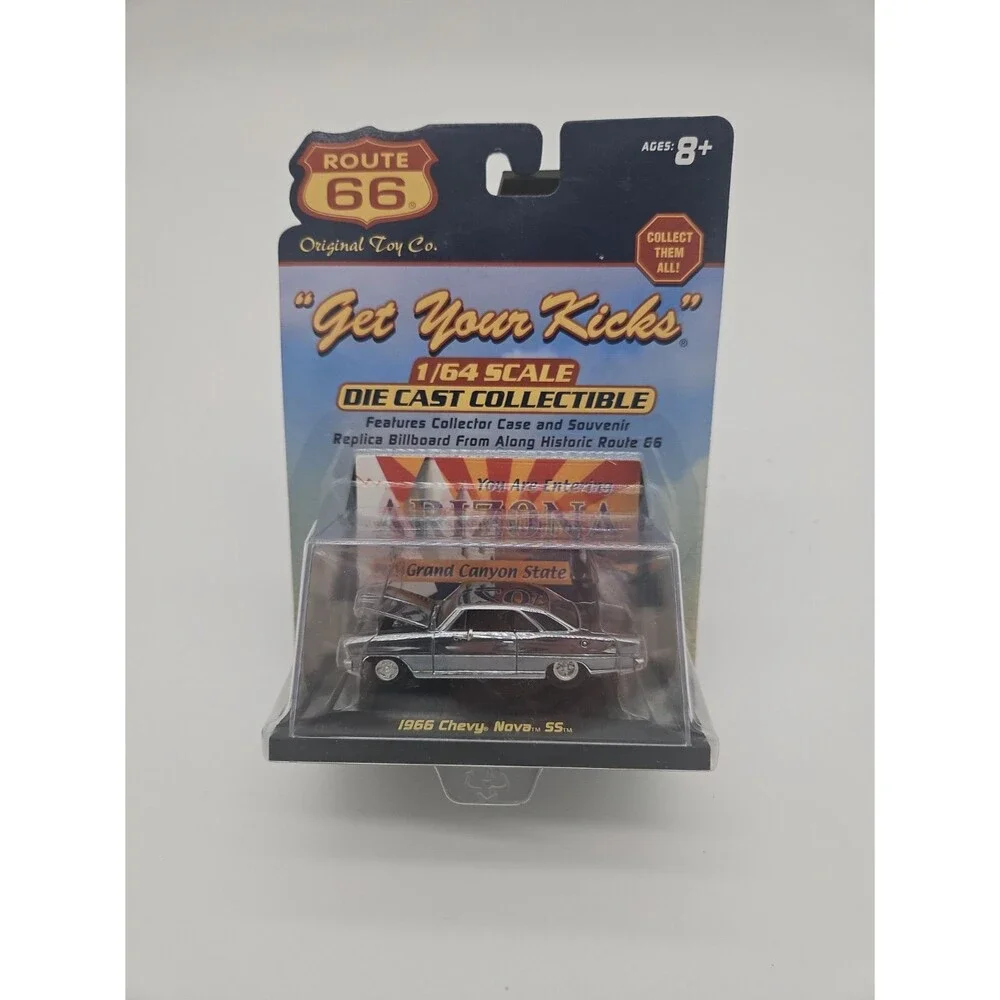 Route 66 Original Toy Co 1966 Chevy Impala 1:64 Collector Car CHROME